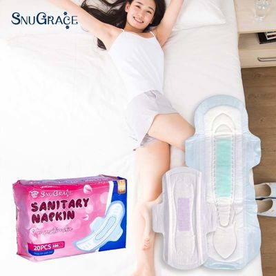 Cotton SnuGrace Noyau à ions négatifs serviette hygiénique pour femme pour la nuit Matériau en coton