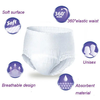Exclusif à l' achat SnuGrace Pantalon en pull-up pour adultes jetable et doux respirable