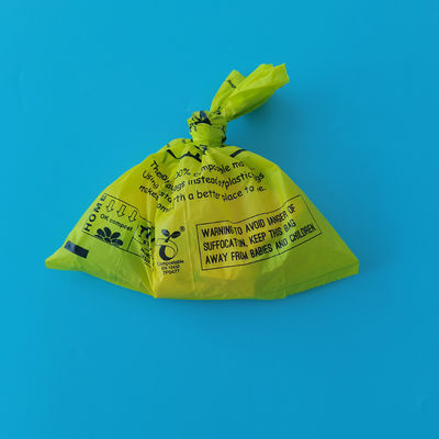Nettoyage facilement biodégradable de l'amidon de maïs en plastique sacs de caca pour chiens avec impression personnalisée