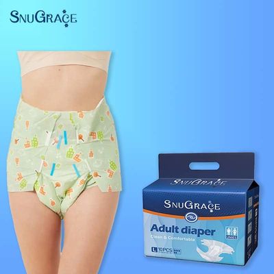 Couche imprimée pour adultes à absorption super rapide avec motif de couleur et propagation rapide