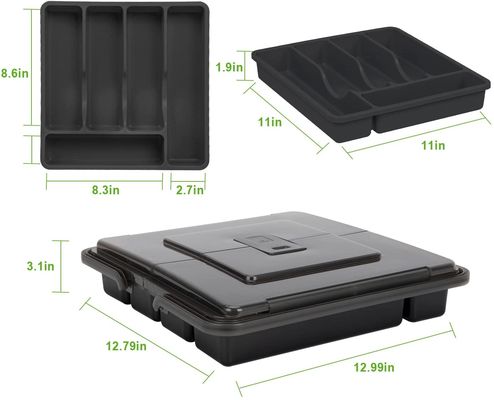 Optimisez votre tiroir de cuisine avec un plateau de vaisselle et un porte-disque portable