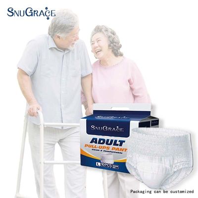 80g-190g SnuGrace couche à usage unique pour adultes avec écran d' urine et pantalon anti-odeur