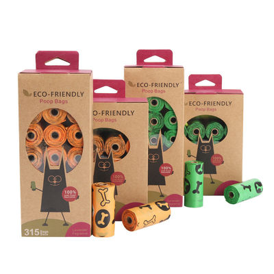 PVA rose 100% biodégradable maïs féculent poulet pour animaux de compagnie sac de poulet en rouleau pour propriétaires de chiens