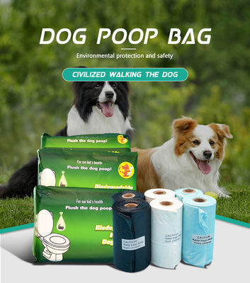 Sacs d'élimination pour animaux de compagnie 100% biodégradables Sacs de déchets certifiés pour chiens pour propriétaires responsables