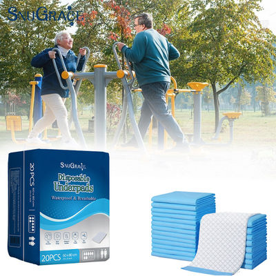 Protecteur anti-fuite, tampon jetable pour incontinence des personnes âgées 60 x 90 pour la protection du lit