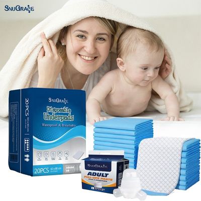 Soins de l'incontinence Amortisseur de plancher pour adultes SnuGrace Médical 4 couches hygiéniques Amortisseurs