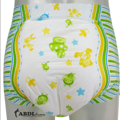 Saine couche jetable pour adultes ABDL Pâte de peluche et dessin animé mignon inclus