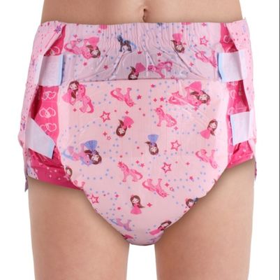 Absorbance élevée 800ml-1500ml ABDL couche adulte personnalisée design mignon avec pulpe de peluche