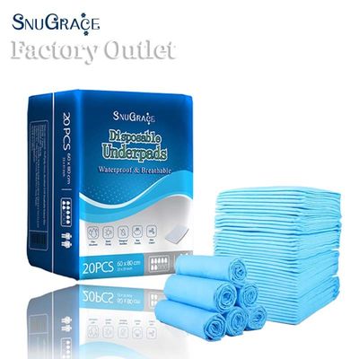 Des échantillons sont offerts gratuitement 6Ply Médical Underpad Incontinence Lit Sous les coussins