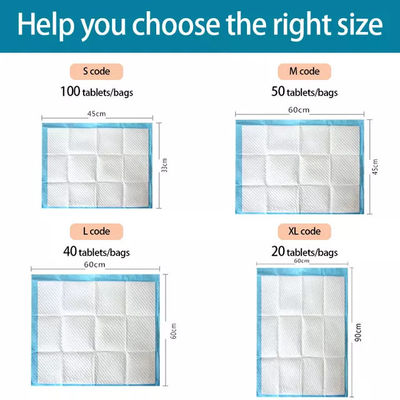 72 Puits d'aspiration puissants Pet Pad 60x90cm Pad absorbant pour l'entraînement du chien/chat/lapin