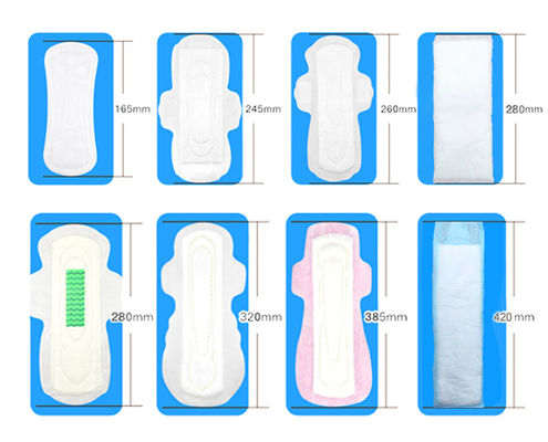 150mm-420mm Longueur Super Absorbant Bambou Parfums hygiéniques respirants pour les femmes Journée douce