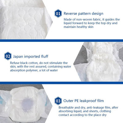 Pour les adultes, couches biologiques certifiées ISO9001/ISO4001/ISO45001/CE pour l'incontinence et jetables