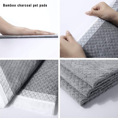 Pad de pipi pour animaux de compagnie en fibre de carbone bambou charbon 22X22 30X36 36X36 23X30 pour l'entraînement des chiots
