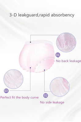Pantalon de menstruation pour femmes jetable et blanc respirant pour les besoins de distribution OEM ODM