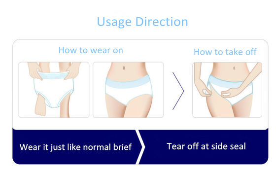 Pantalon de menstruation pour femmes jetable et blanc respirant pour les besoins de distribution OEM ODM