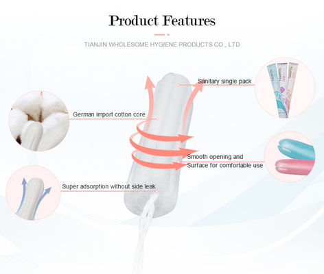 Tampons à point net en coton biologique pour adultes, produits de soins de santé féminins