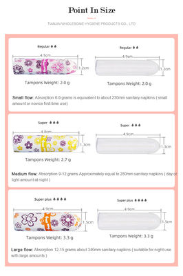 Tampons à point net en coton biologique pour adultes, produits de soins de santé féminins