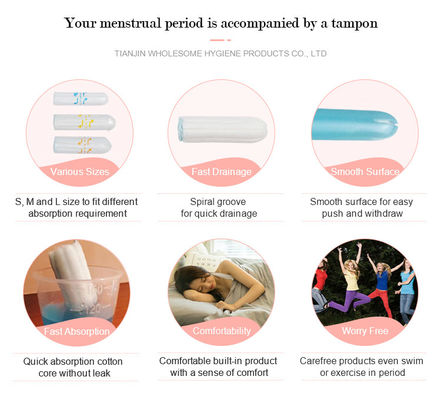 Tampons à point net en coton biologique pour adultes, produits de soins de santé féminins