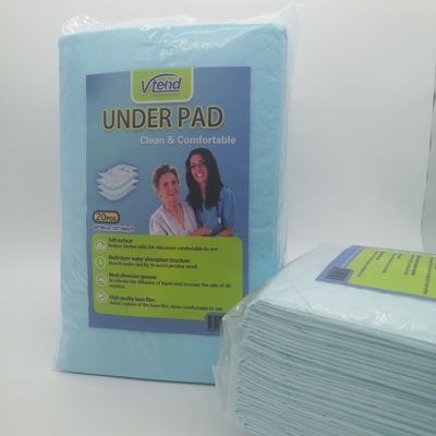 Tissu de lit d'hôpital jetable brodé avec absorbant sous tampon de type SAP