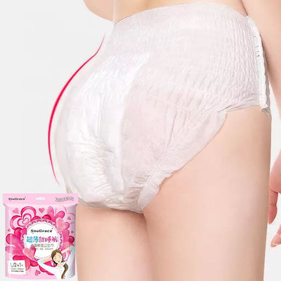 Grosse taille femme sous-vêtements menstruels super doux sous-vêtements jetables serviette hygiénique la nuit