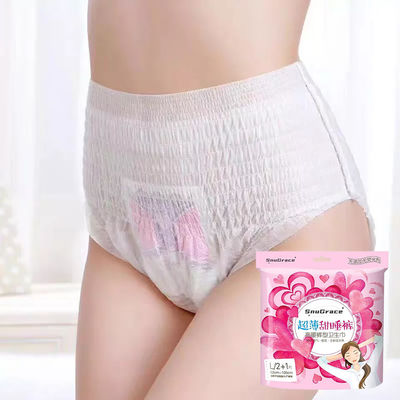 Design de soins doux Pantalon menstruel pour femmes et filles Super Absorbant Pull Up Briefs
